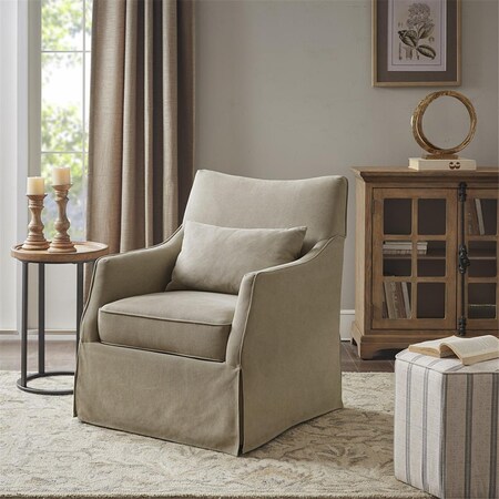 Martha Stewart Tan London Swivel Chair MT103-0133